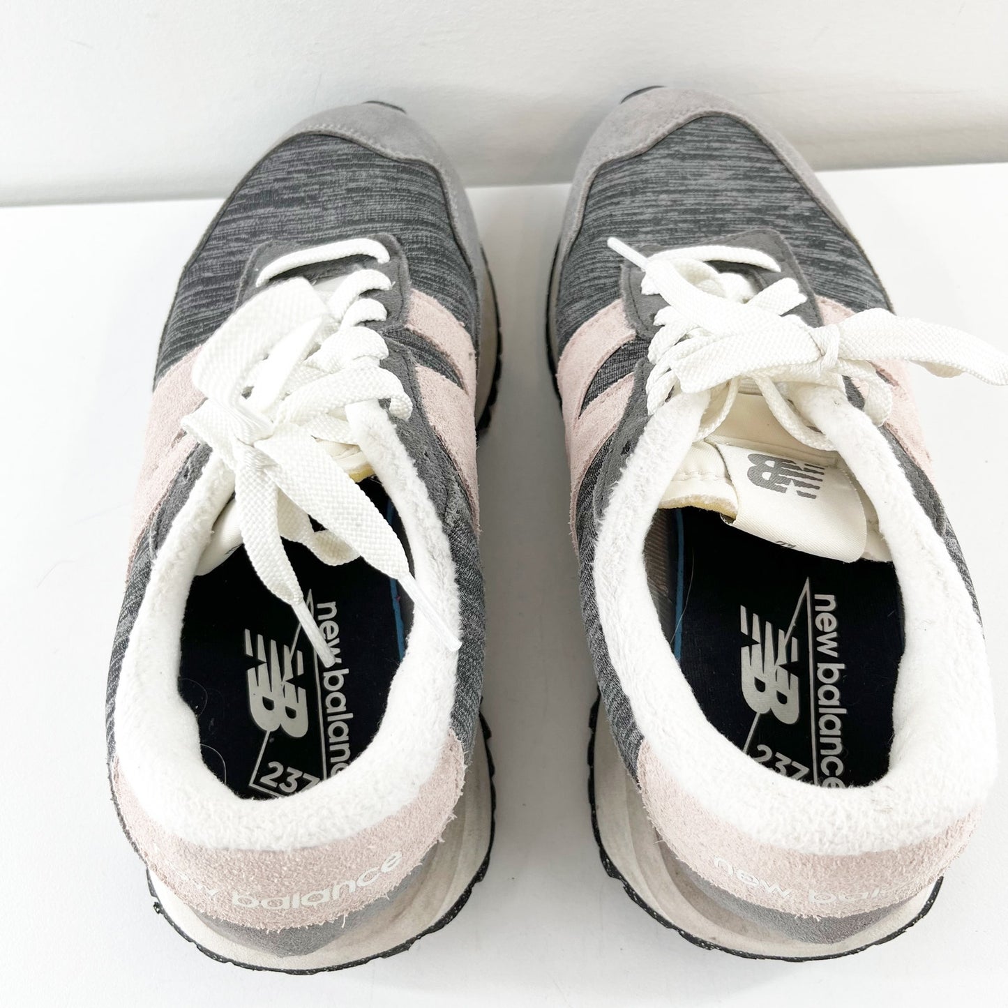 New Balance 237 Casual Lace Up Shoes Sneakers Gray Pink 7