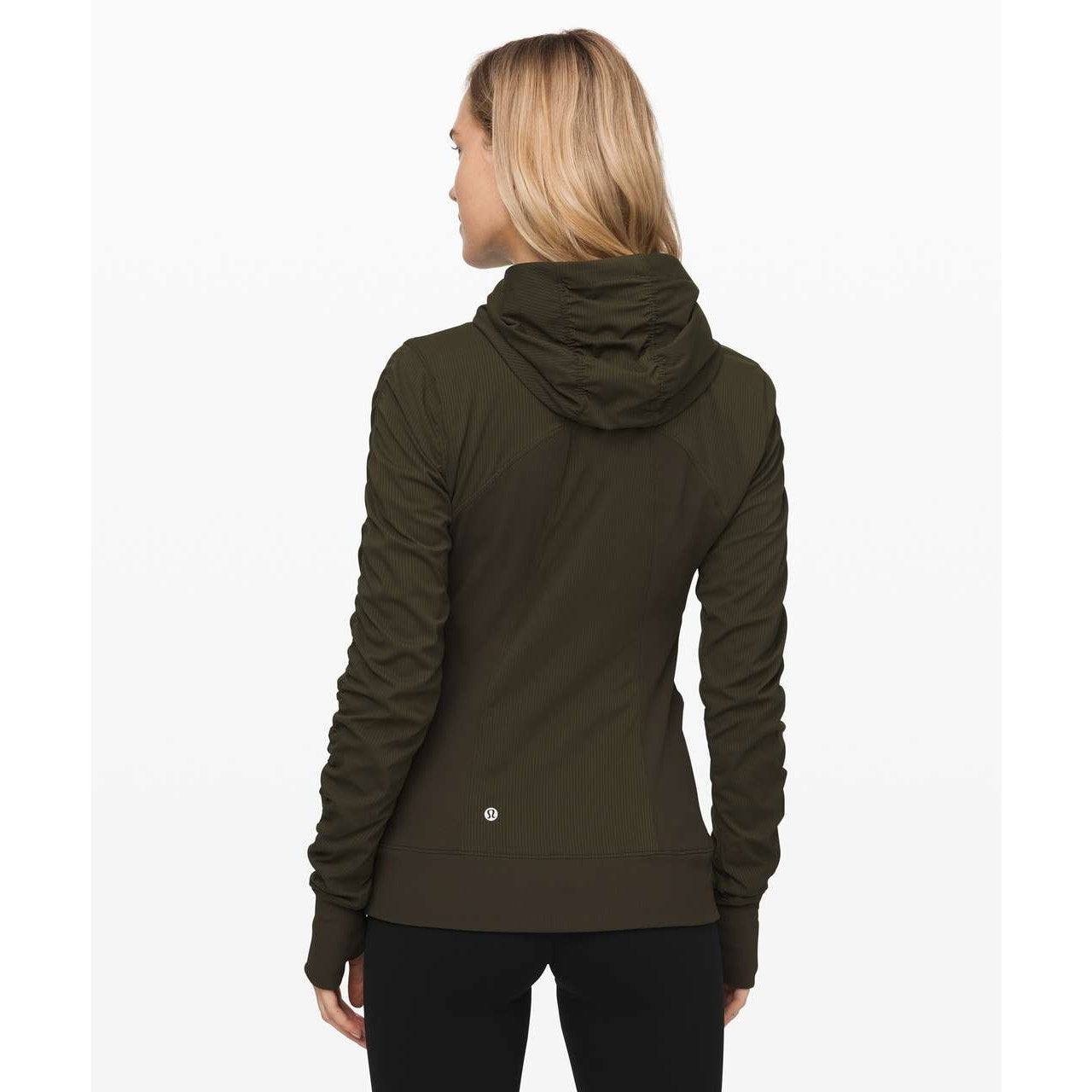 Lululemon Pure Balance Full Zip Hooded Jacket Black Gray 6