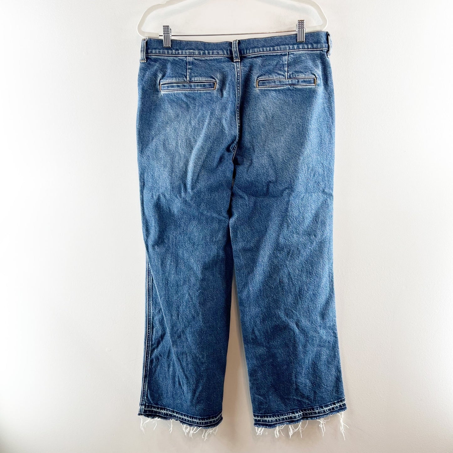 J. Crew Full Length Slim Wide Leg Trouser Jeans Blue 30 / 10