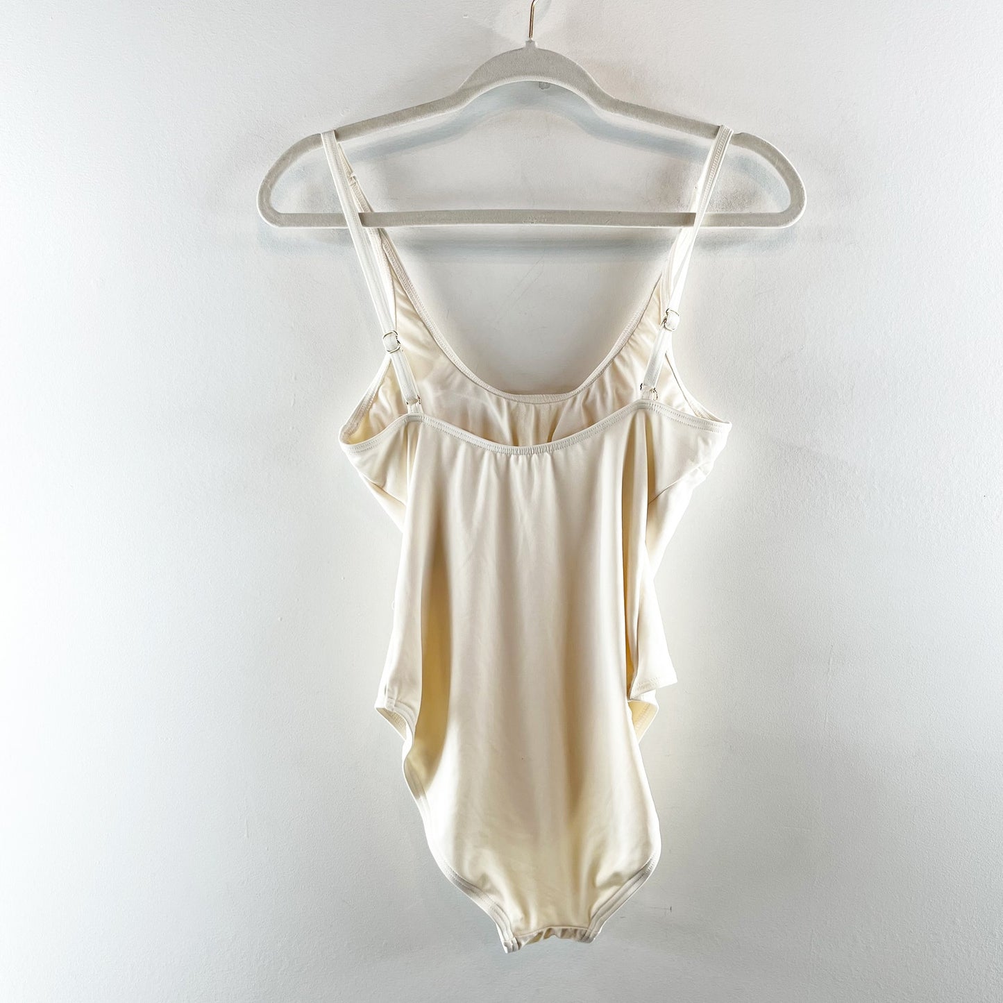 Michael Kors Faux Wrap One Piece Swimsuit Bathing Suit Cream Ivory 6