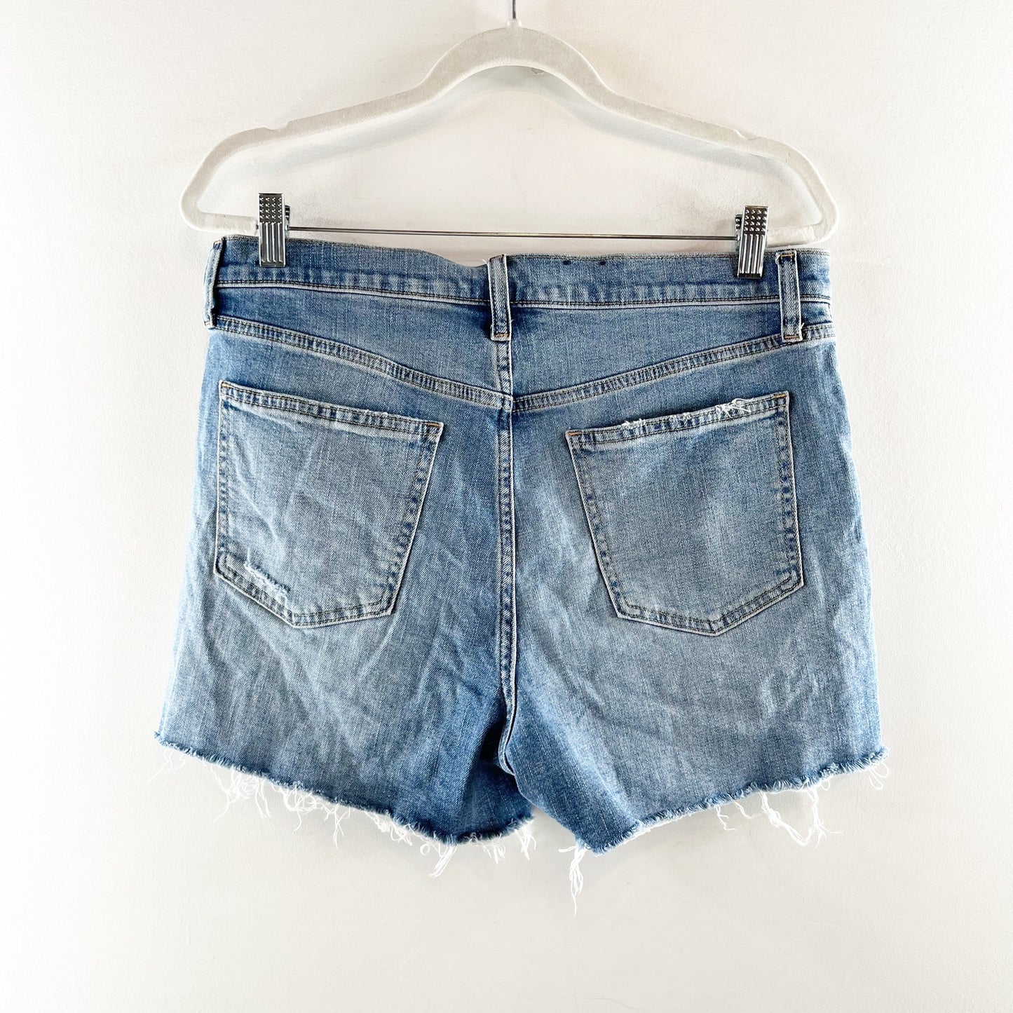 Gap Denim Button Fly High Waisted 4" Jean Short Medium Light Indigo 31 / 12