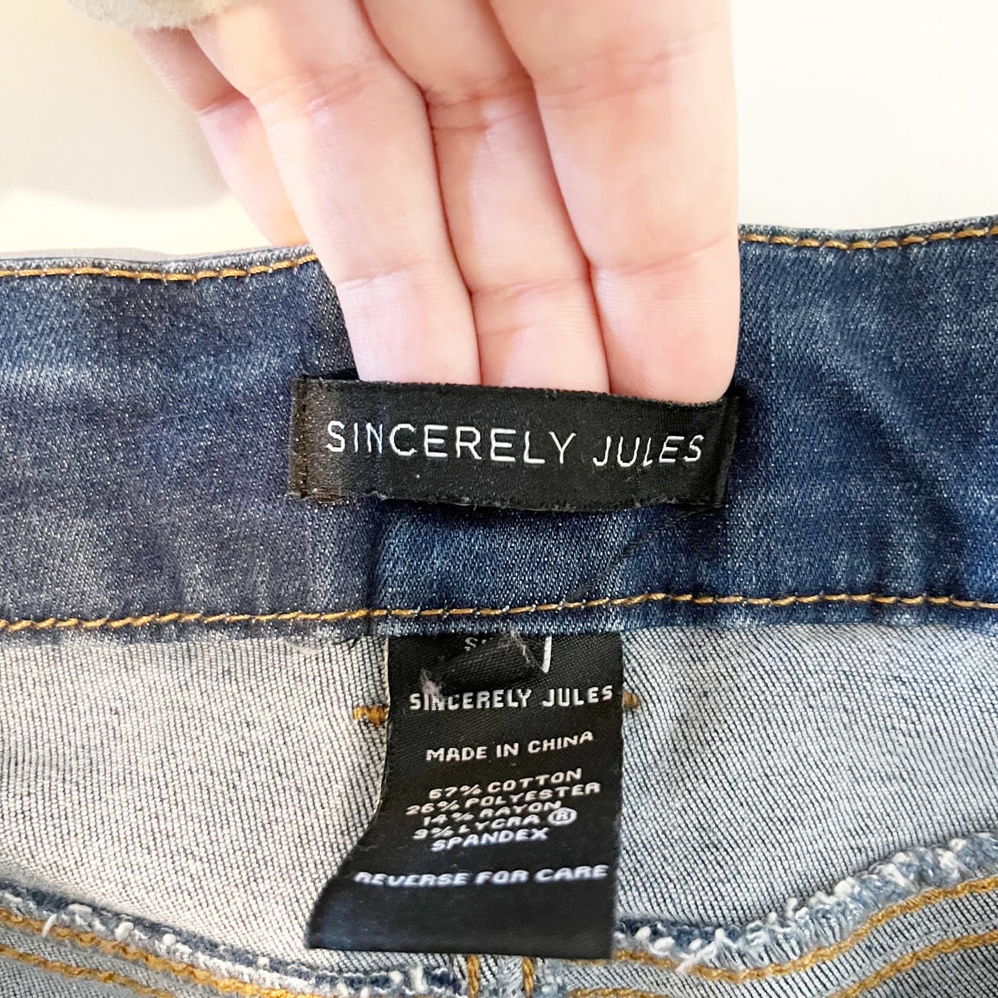 Sincerely Jules High Rise Flare Bell Bottom Jeans Dark Wash Blue 7 / 28