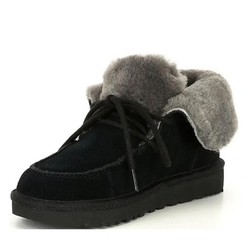 Ugg Diara Foldover Sherpa Ankle Boots Booties Black 7