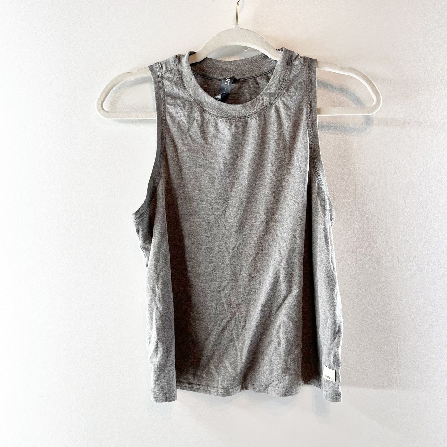 Vuori Energy Sleeveless High Neck Tank Top Heather Grey Small