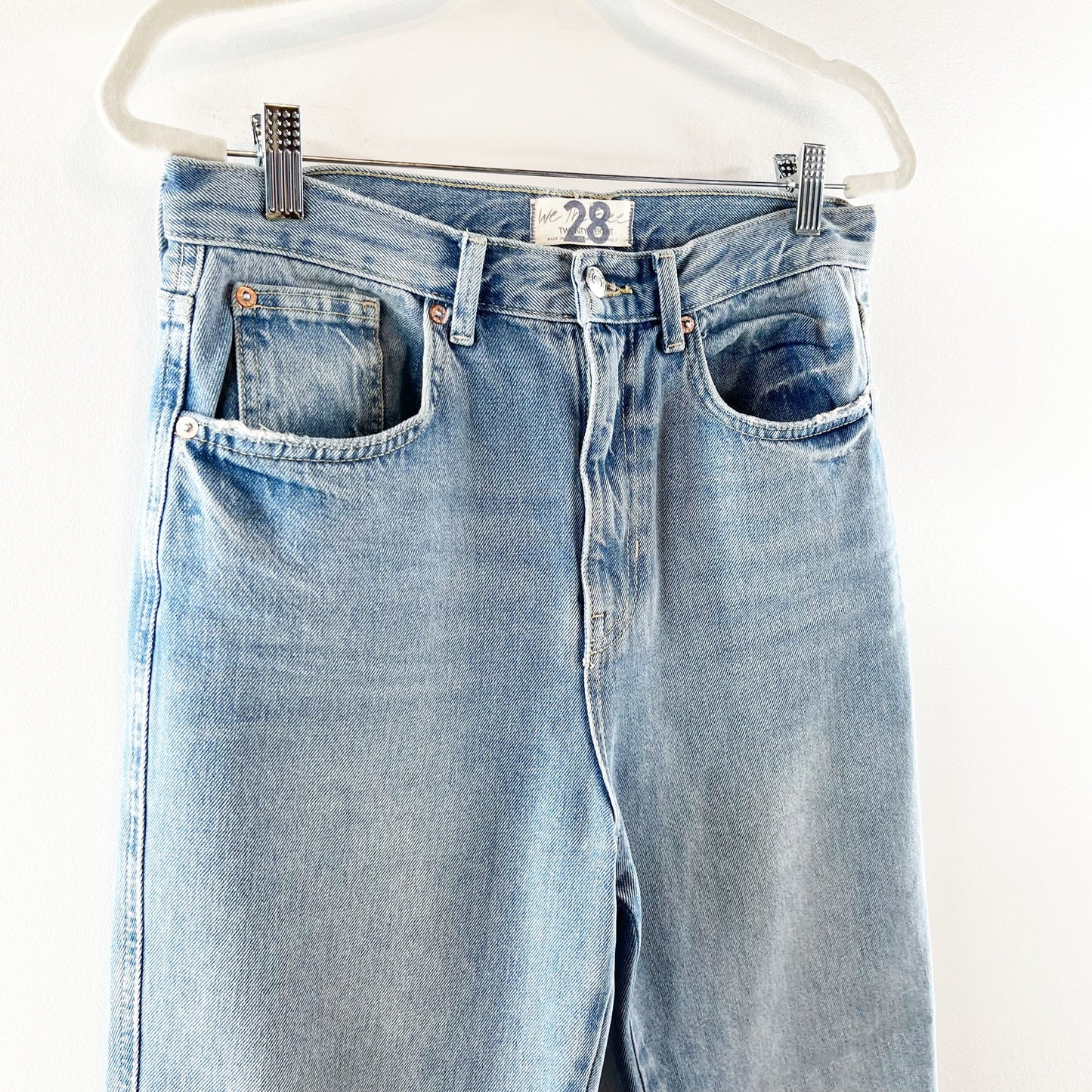 Free People We The Free High Rise Tapered Mom Jeans Blue 28 / 6