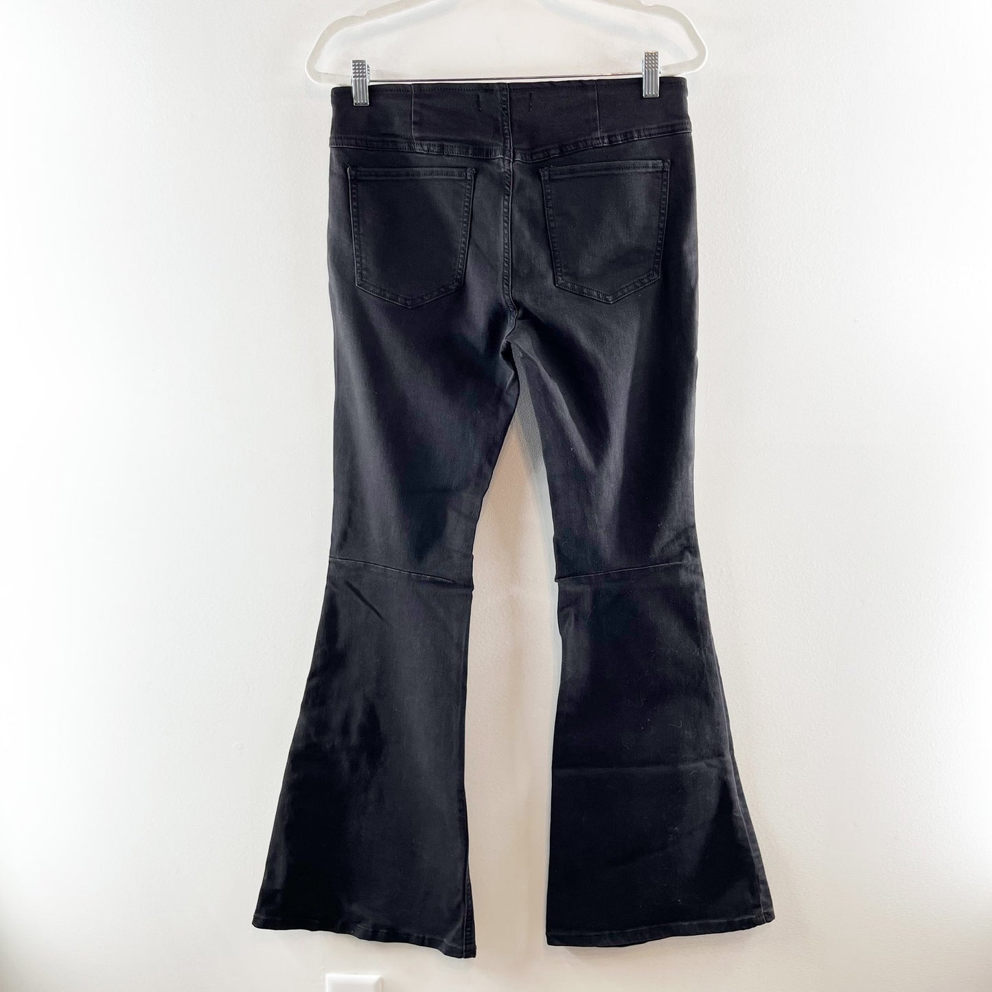 Free People High Rise Penny Flare Pull On Pants Jeans Black 30 / 10