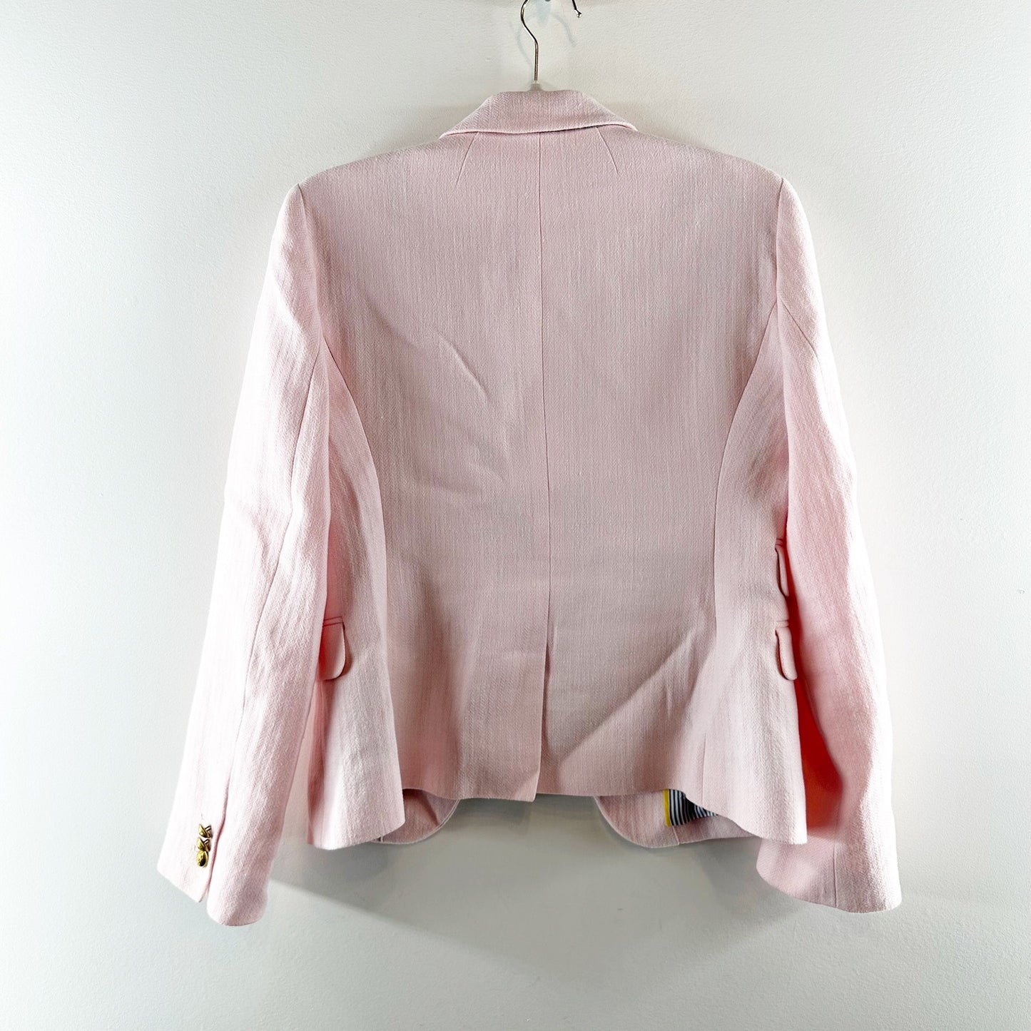 J. Crew Dalton Blazer Jacket in Italian Cotton-Linen Blush Pink 6