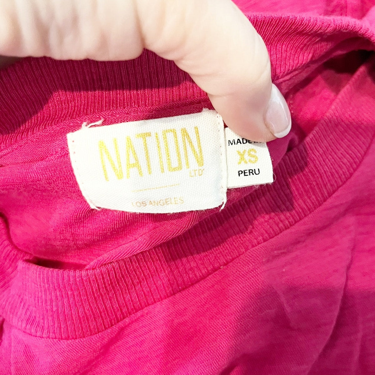 Nation LTD Lorna Flutter Sleeve Short Sleeve Tee Shirt Top Pink XS