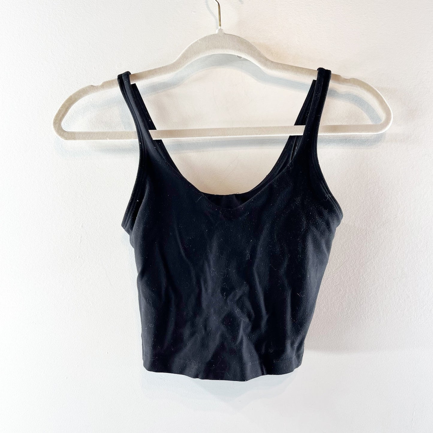 Lululemon Athletica Align Cropped Tank Top Light Support A/B Cup Black 2