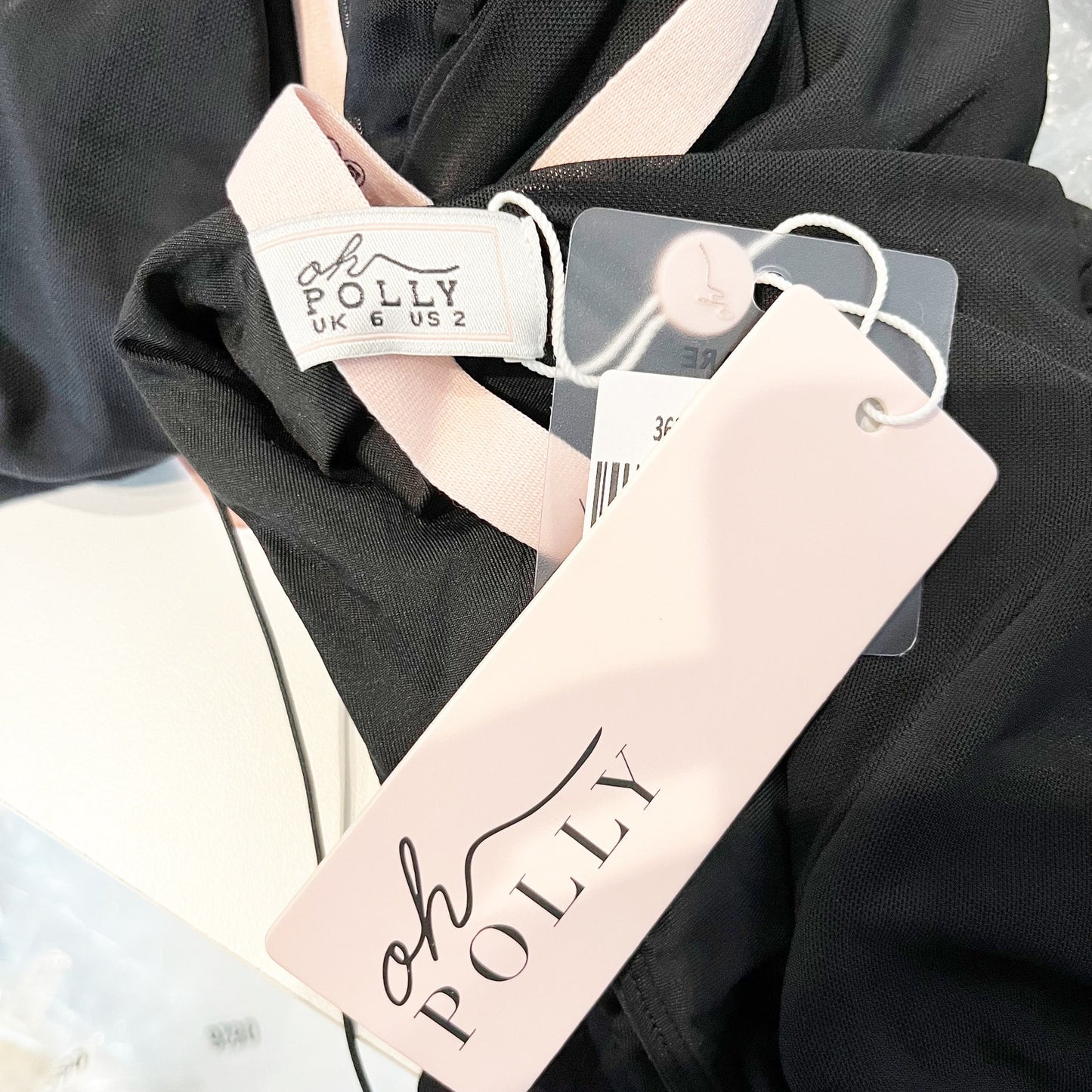 Oh Polly X Back Ruched Mini Dress Black 2