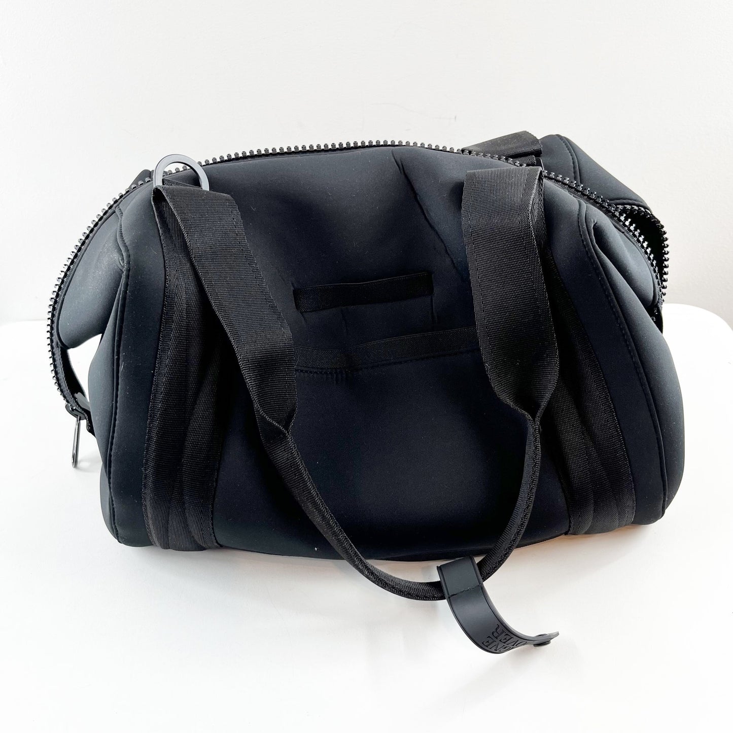 Dagne Dover Landon Neoprene Duffel Travel Bag Black Onyx Medium