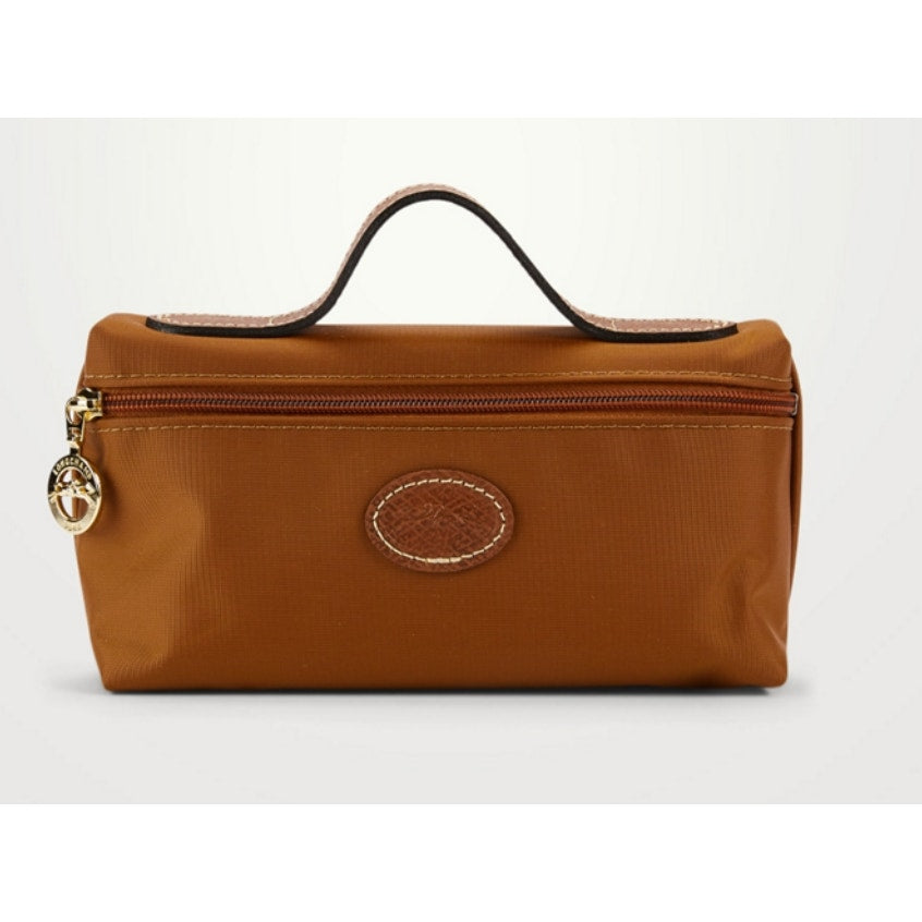 Longchamp Brown Cosmetic Bag Perfect Travel Pouch