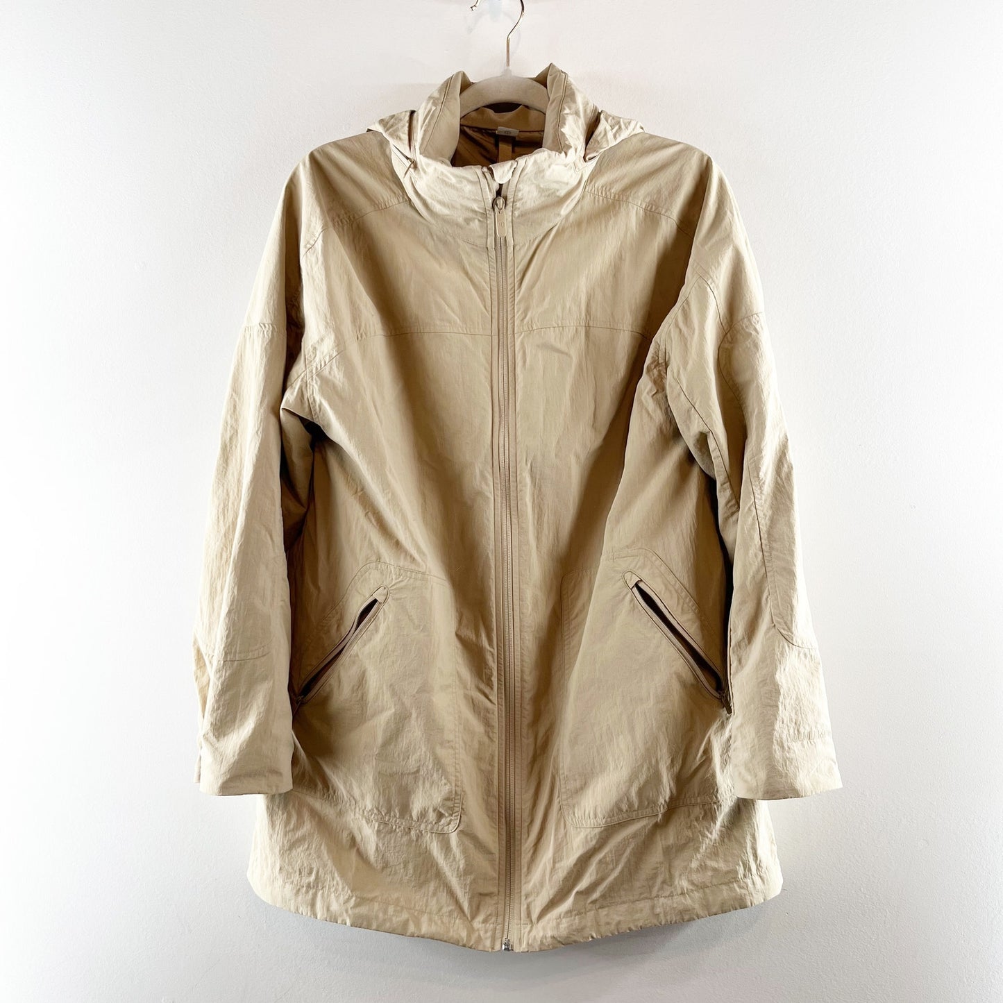Lululemon Hooded Mid-Length Utility Jacket Trench Beige XS