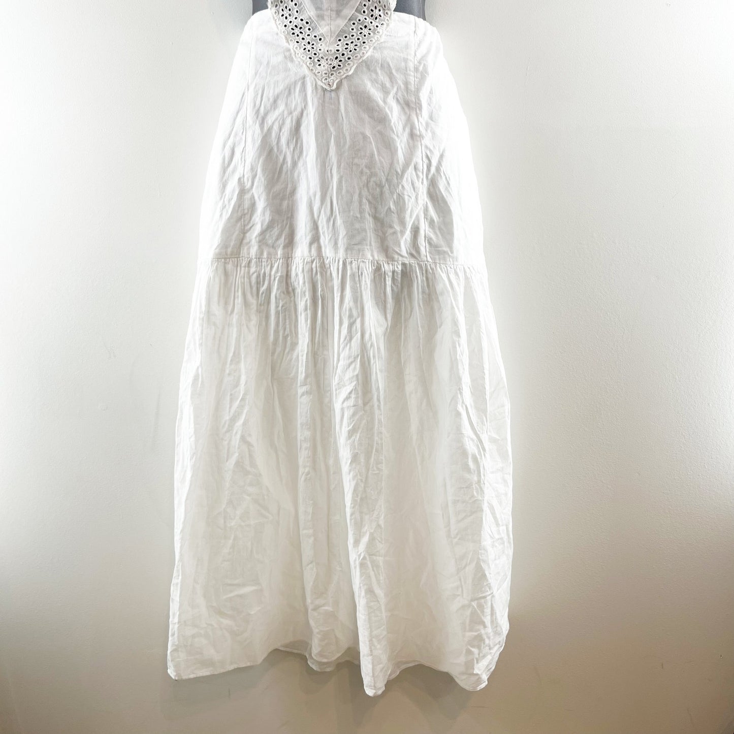 Urban Outfitters Macie Lace Apron Front Midi Dress White Small