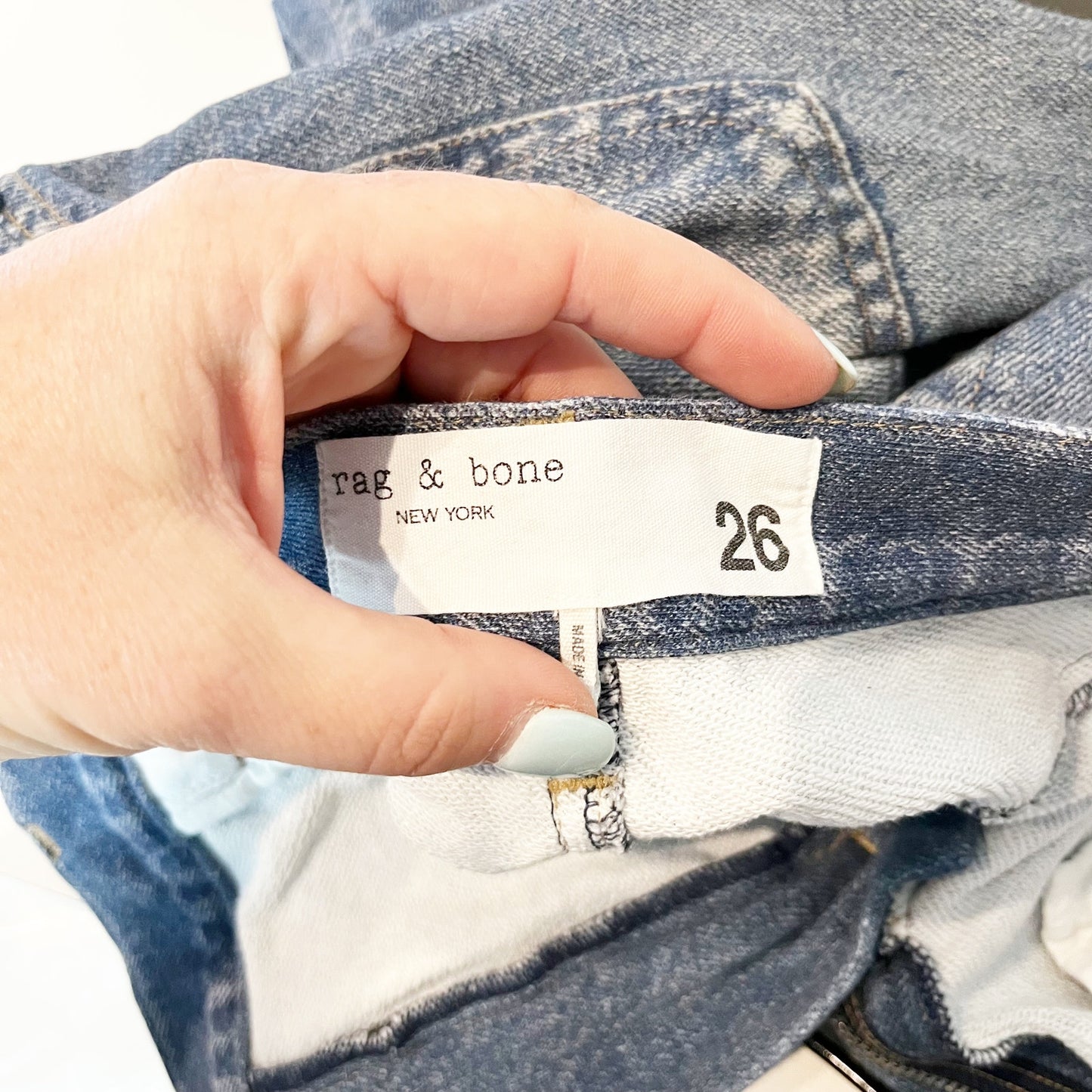 Rag & Bone Miramar Shea Relaxed Sweatpants Straight Pants Jeans Ryder Blue 26