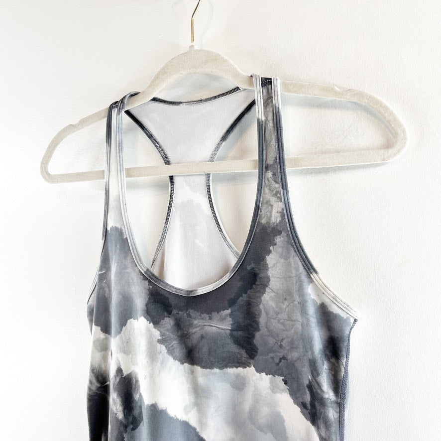 Lululemon Cool Racerback Tank Top Gray White Black Small