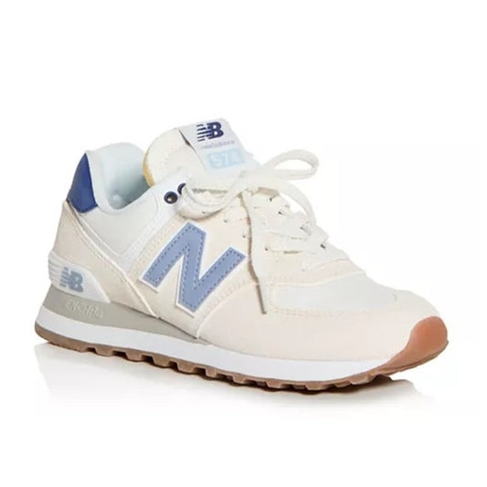 New Balance 574 Low Top Shoes Sneakers Linen Blue 8.5