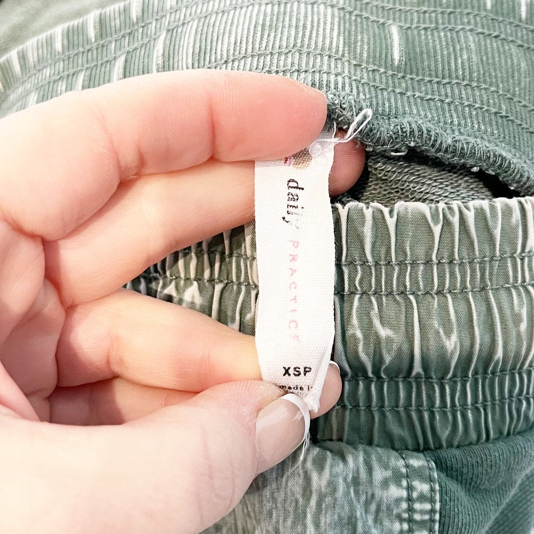 Daily Practice Anthropologie Killington Jogger Pants Green XS Petite