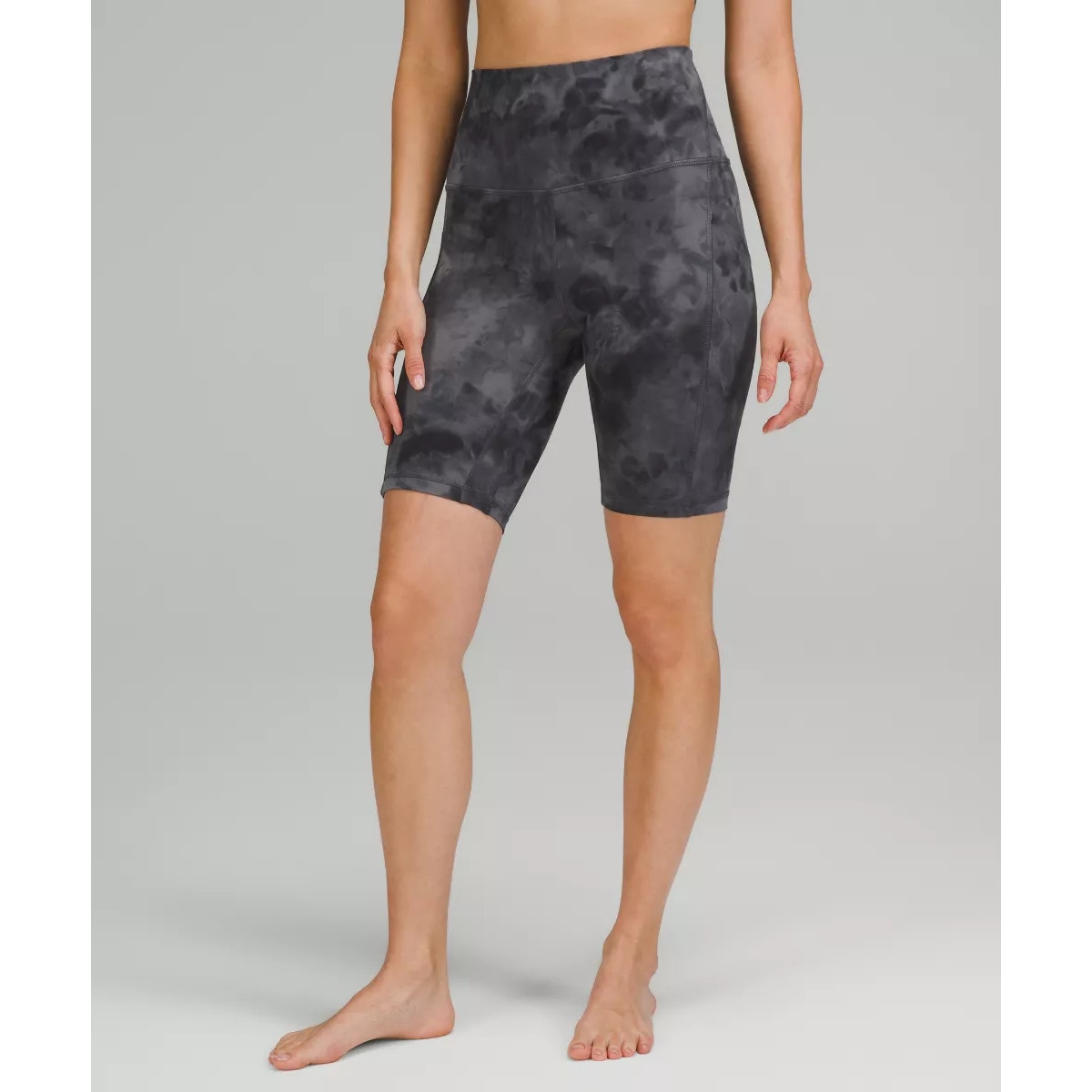 Lululemon Align High Rise Bike Short 8" Diamond Dye Pitch Grey Graphite Gray 6