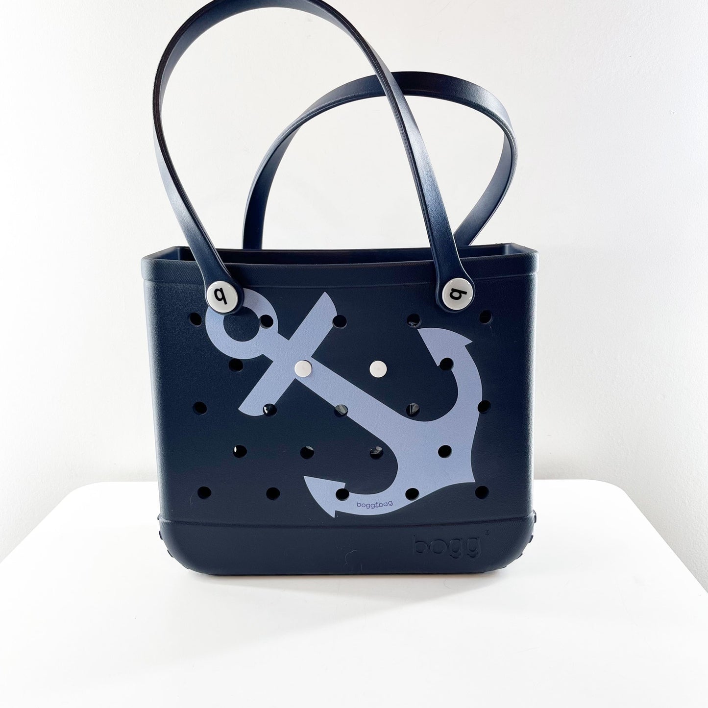 Bogg Bags Anchors Away Navy Blue Large Beach Tote Bag Waterproof