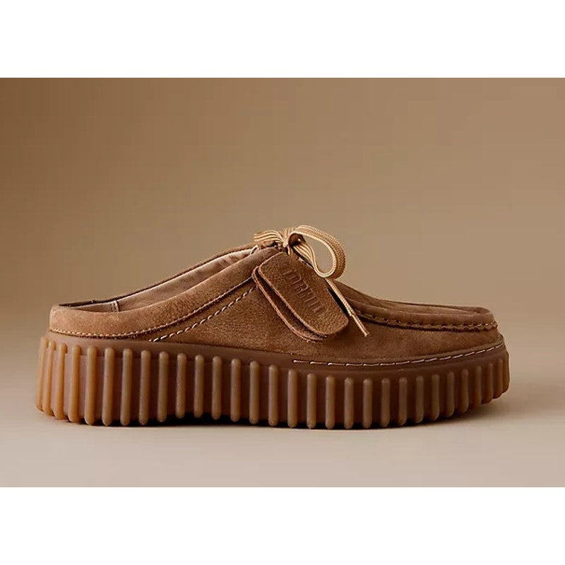Clarks Originals Torhill Suede Slip On Moccasin Mules Light Tan Nubuck 7
