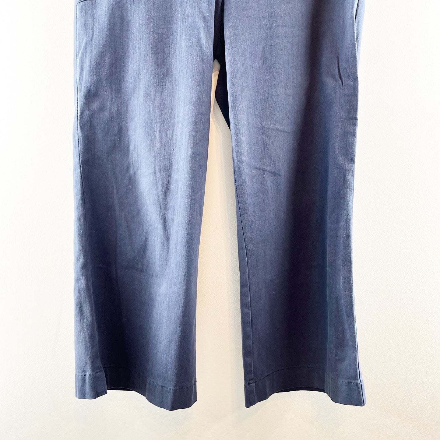 Nic + Zoe All Day Pull On Wide Leg High Rise Crop Pants Blue 12