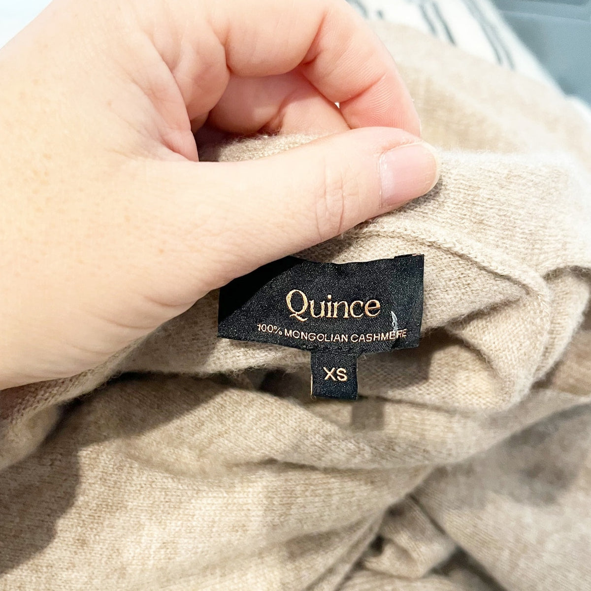 Quince Mongolian Cashmere Long Sleeve Open Duster Cardigan Sweater Oatmeal XS