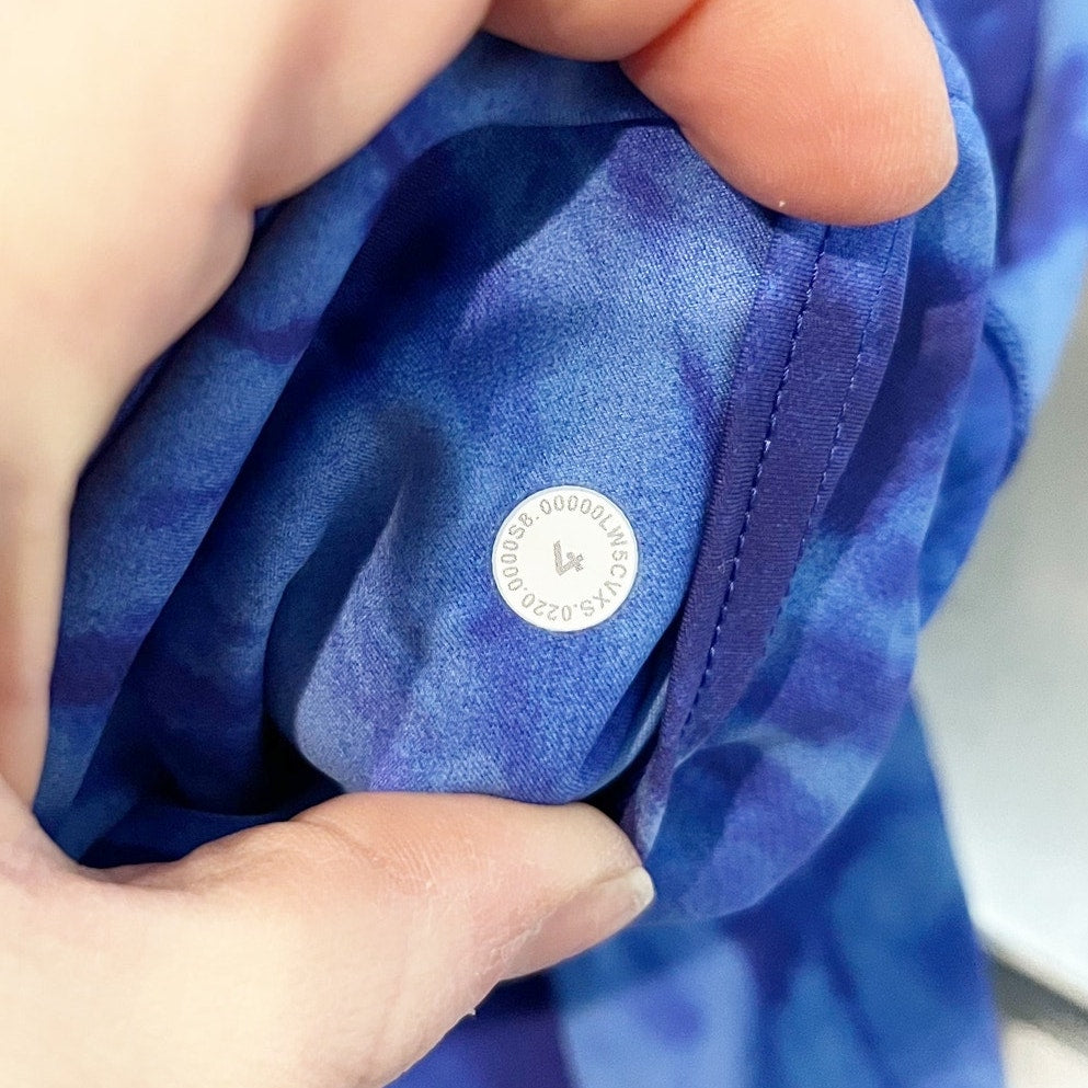 Lululemon Fast and Free Tight II Leggings Tie Dye 25" Game Day Blue Multi 4