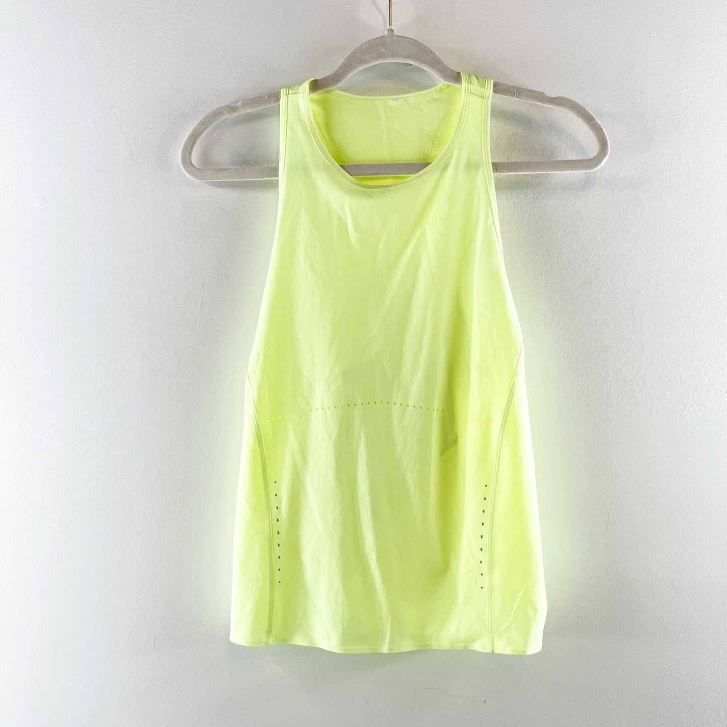 Lululemon Swift Ventilated Racerback Running Tank Top Faded Zap Yellow Small