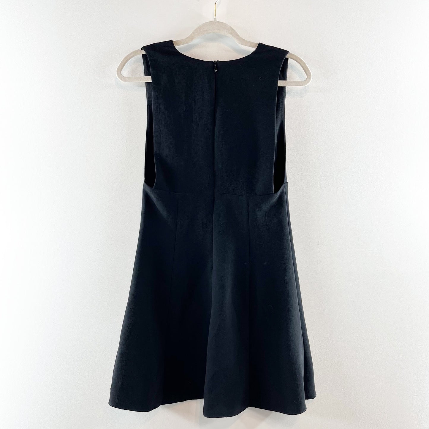 Wilfred Aritzia Montbrun Plunge V Neck A-Line Mini Dress Black 2