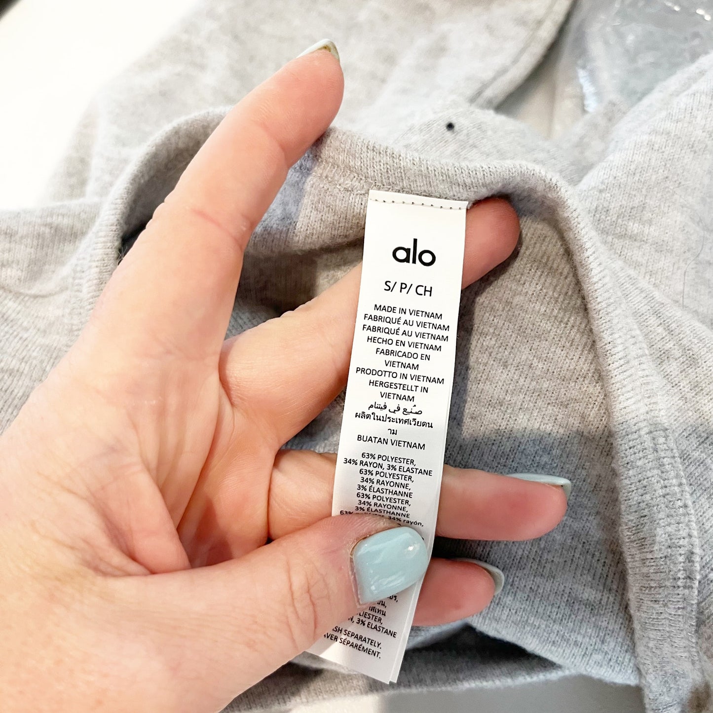 Alo Yoga Alolux Cropped Me Time Cardigan Sweater Athletic Heather Grey Small