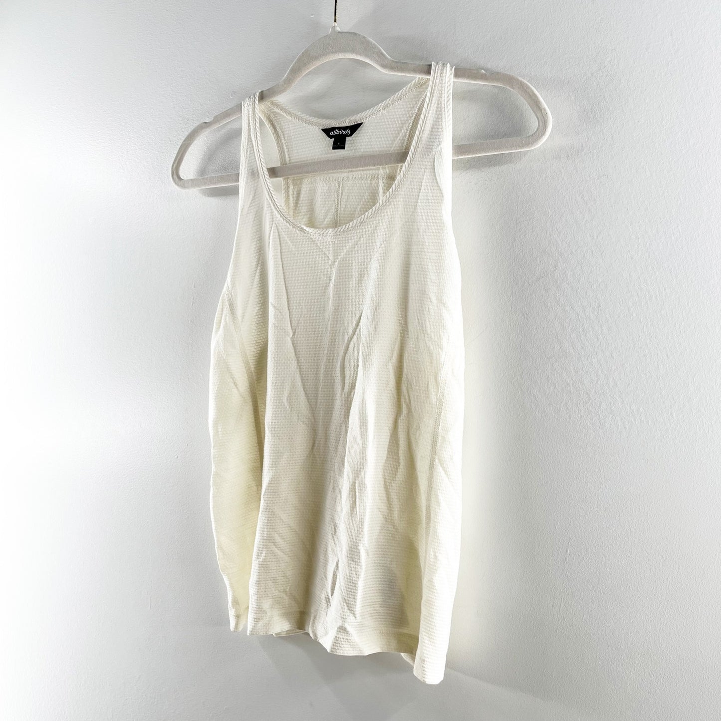 Allbirds Natural Run Mesh Racerback Tank Top White Small