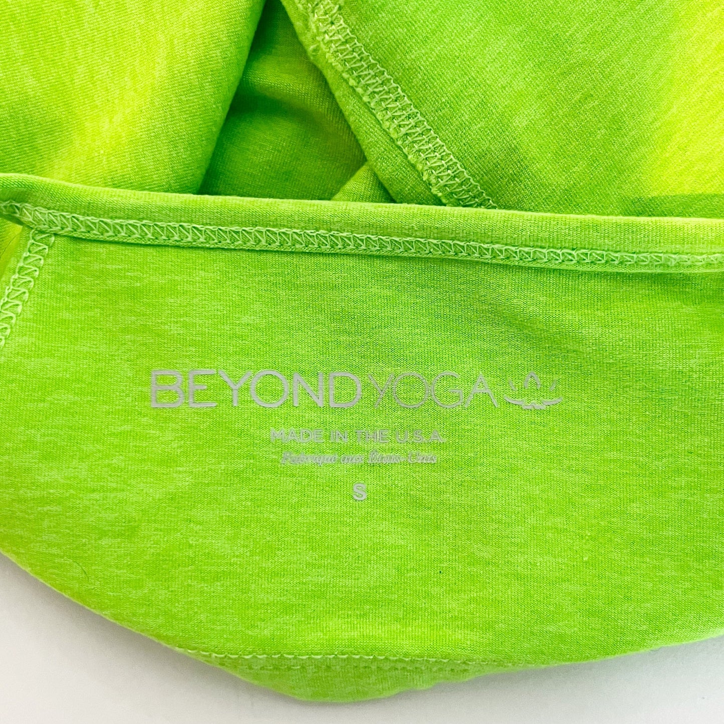 Beyond Yoga Spacedye Slim Cropped Tank Top Neon Lime Green Small