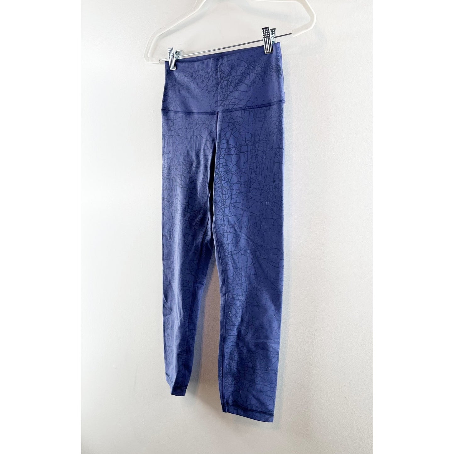 Lululemon Wunder Train High-Rise Crop 23" Thread Dye Night Sea Black Blue 6