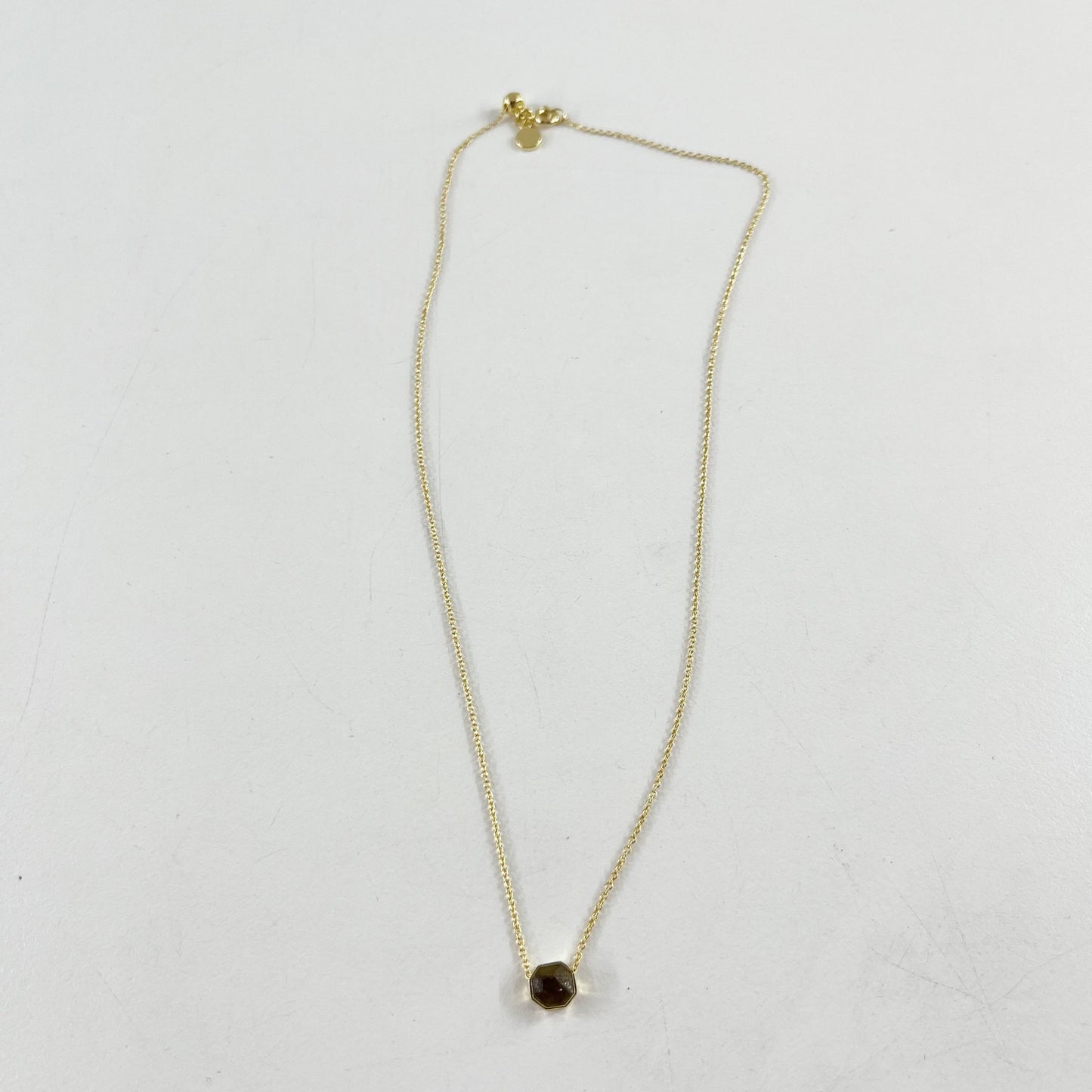 Gorjana Power Gemstone Chain Necklace Brown Gold