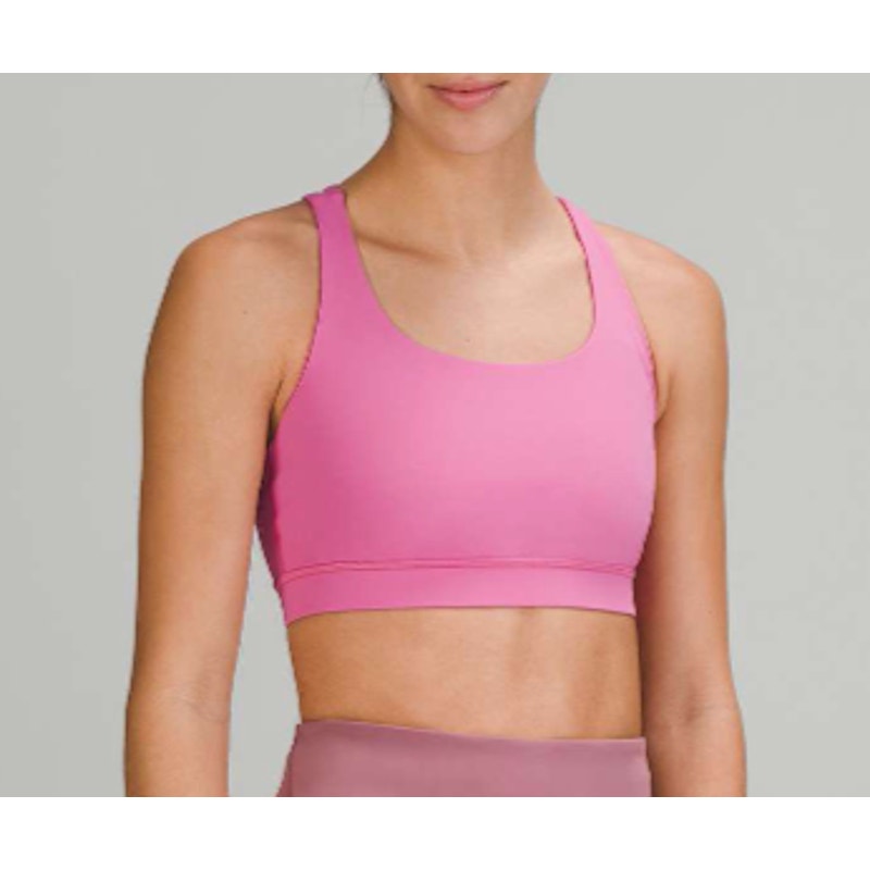 Lululemon Energy Sports Bra Medium Support B–D Cups Pink Blossom 6
