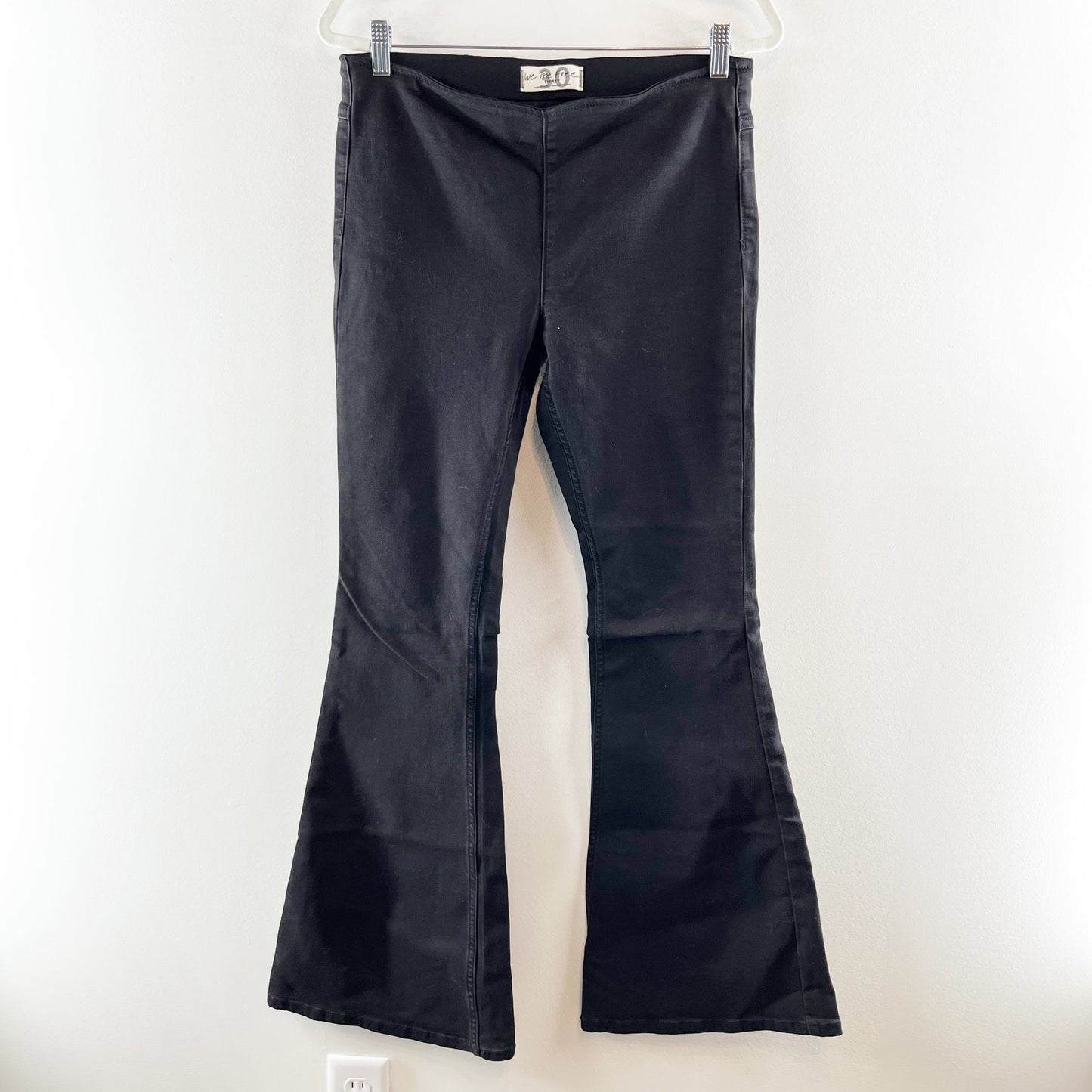 Free People High Rise Penny Flare Pull On Pants Jeans Black 30 / 10