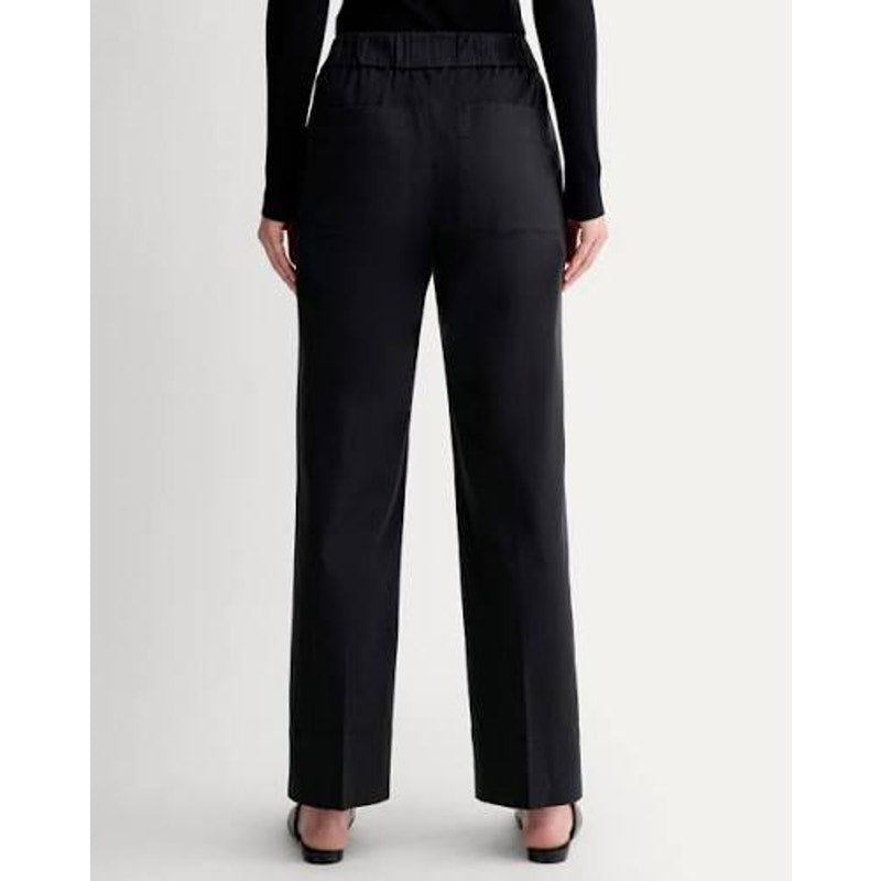Everlane Pull On High Waisted Cotton Twill The Easy Pants Black Small