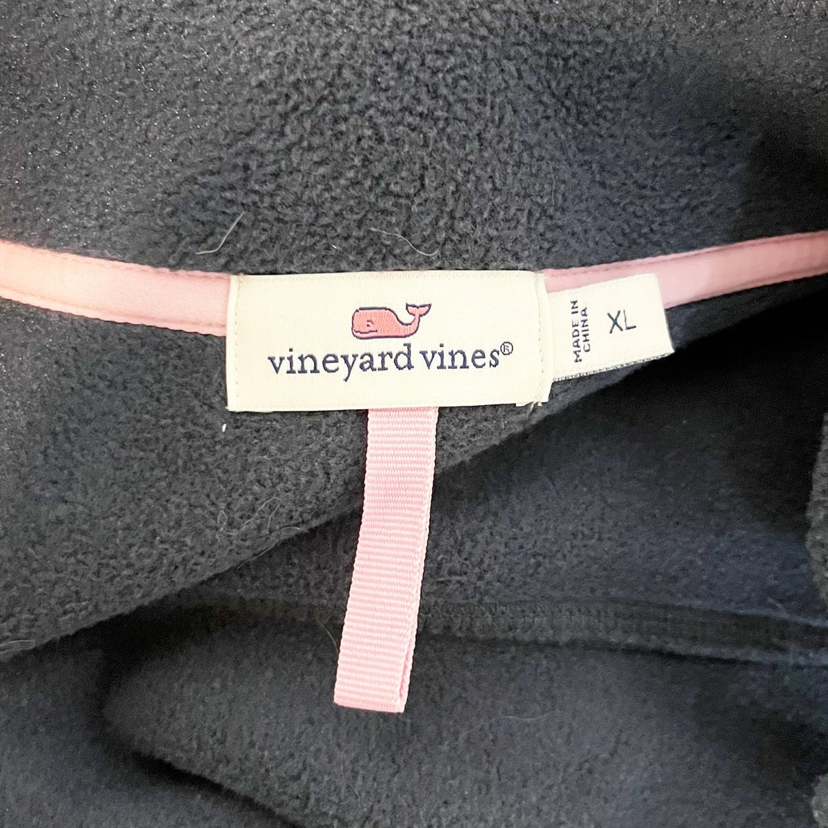 Vineyard Vines Fleece Full Zip Sleeveless Vest Navy Blue XL