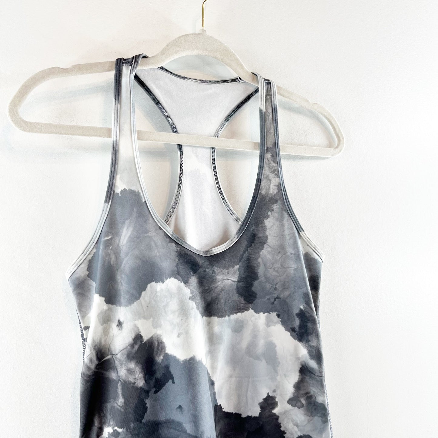 Lululemon Cool Racerback Tank Top Gray White Black Small