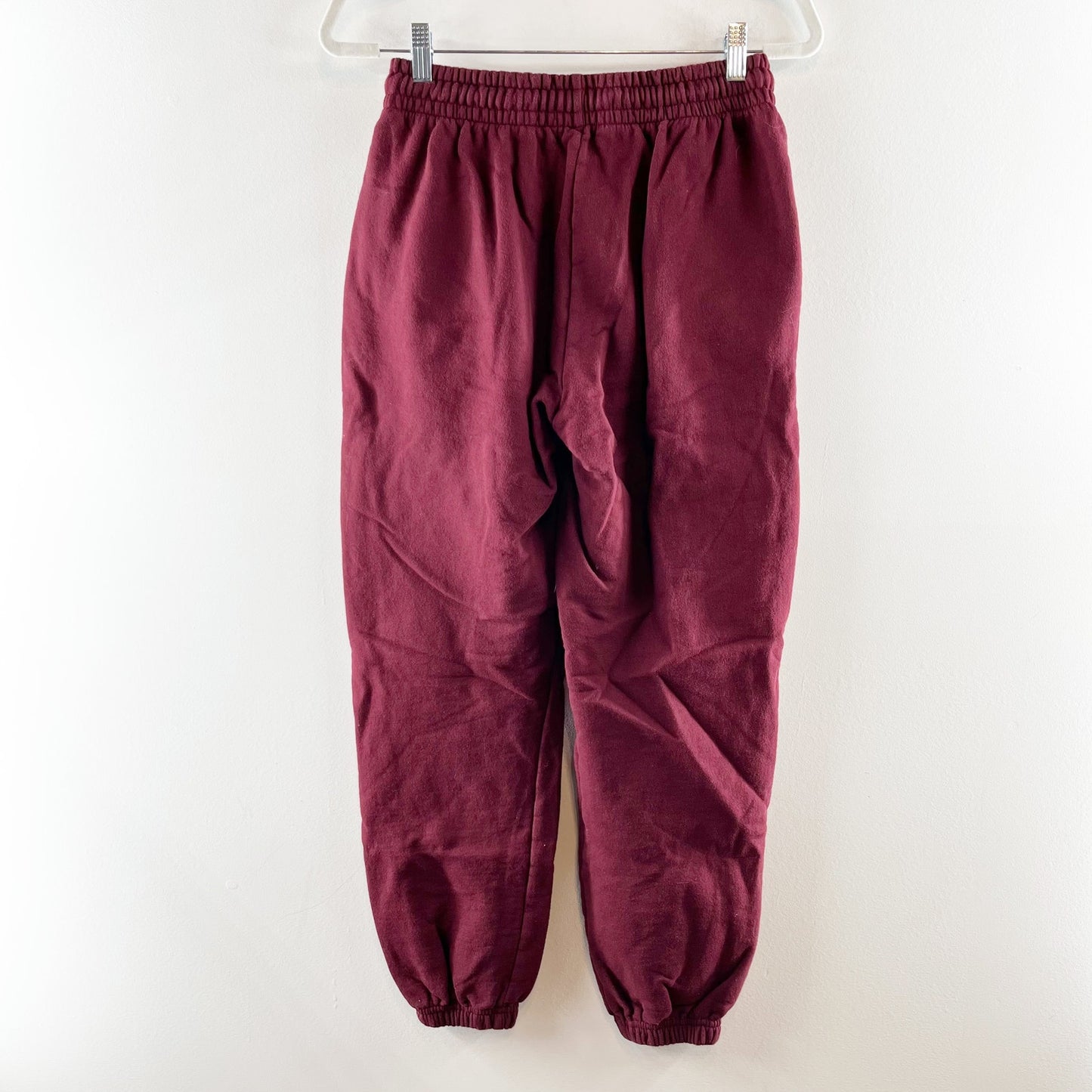 The Bar Varsity Jogger Sweatpants Maroon Red Small