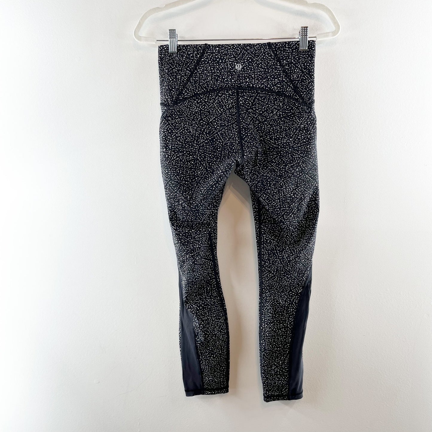Lululemon Train Times 7/8 Legging Pants 25" Night View White Black 8