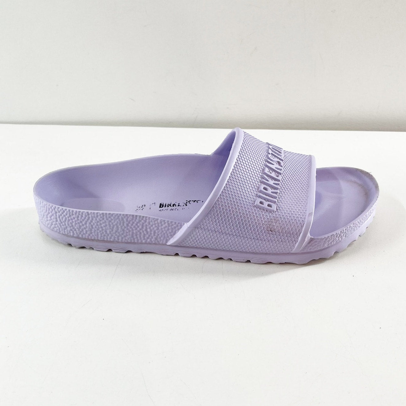Birkenstock Barbados EVA Slip On Slides Sandals Purple Fog 40 / US 10