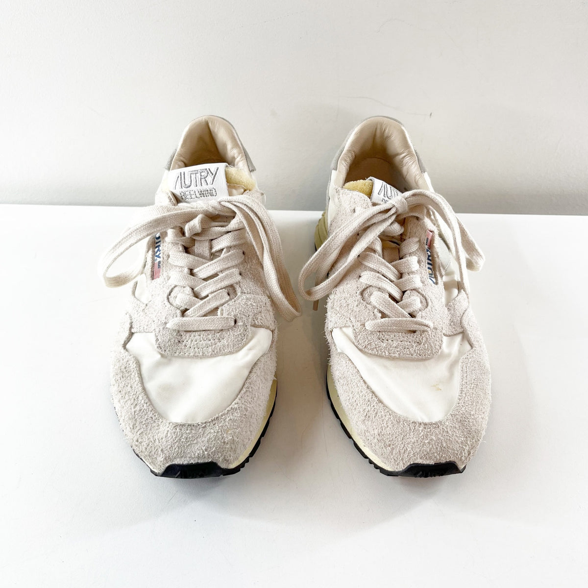 Autry Reelwind Low Top Lace Up Sneakers Shoes White Natural 38