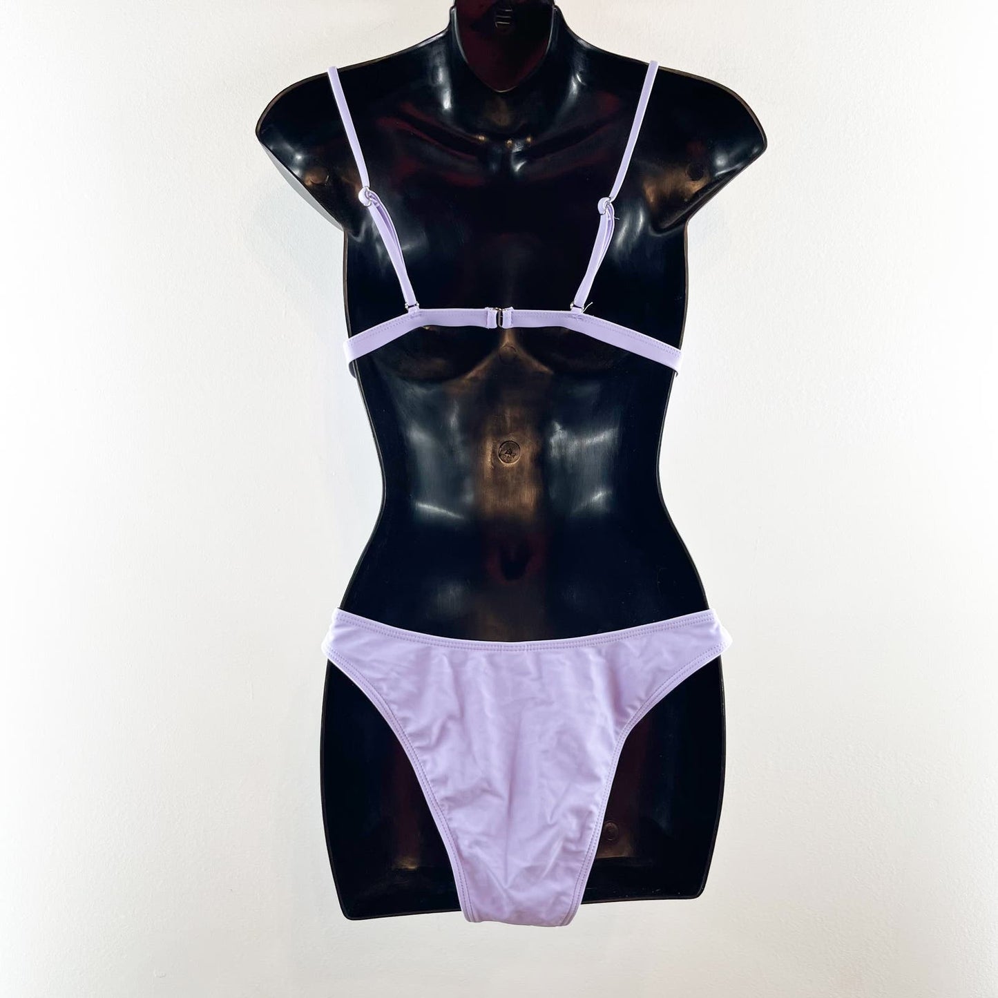 Two Piece Triangle Bikini Swimsuit Bathing Suit Lilac Purple Medium