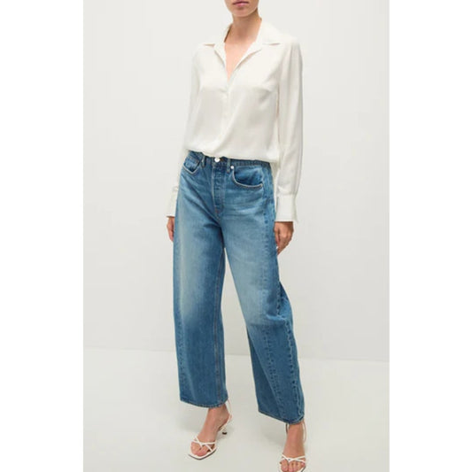 Veronica Beard Ryder High Rise Denim Ankle Saddle Barrel Jeans Enough Said 26