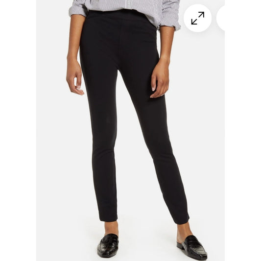 Spanx The Perfect Ponte Ankle Back Seam Pants Black Medium