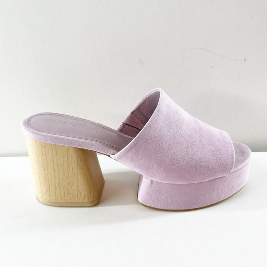 Vince Camuto Feshania Platform Mule Slide Block Heel Sandals Lavender Haze 7