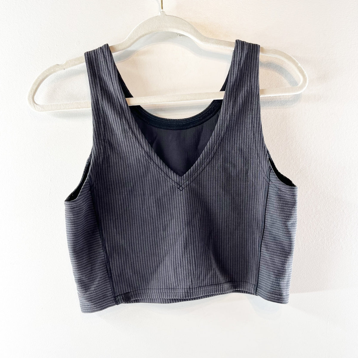 Lululemon Ribbed Softstreme Cropped Tank Top Black 8