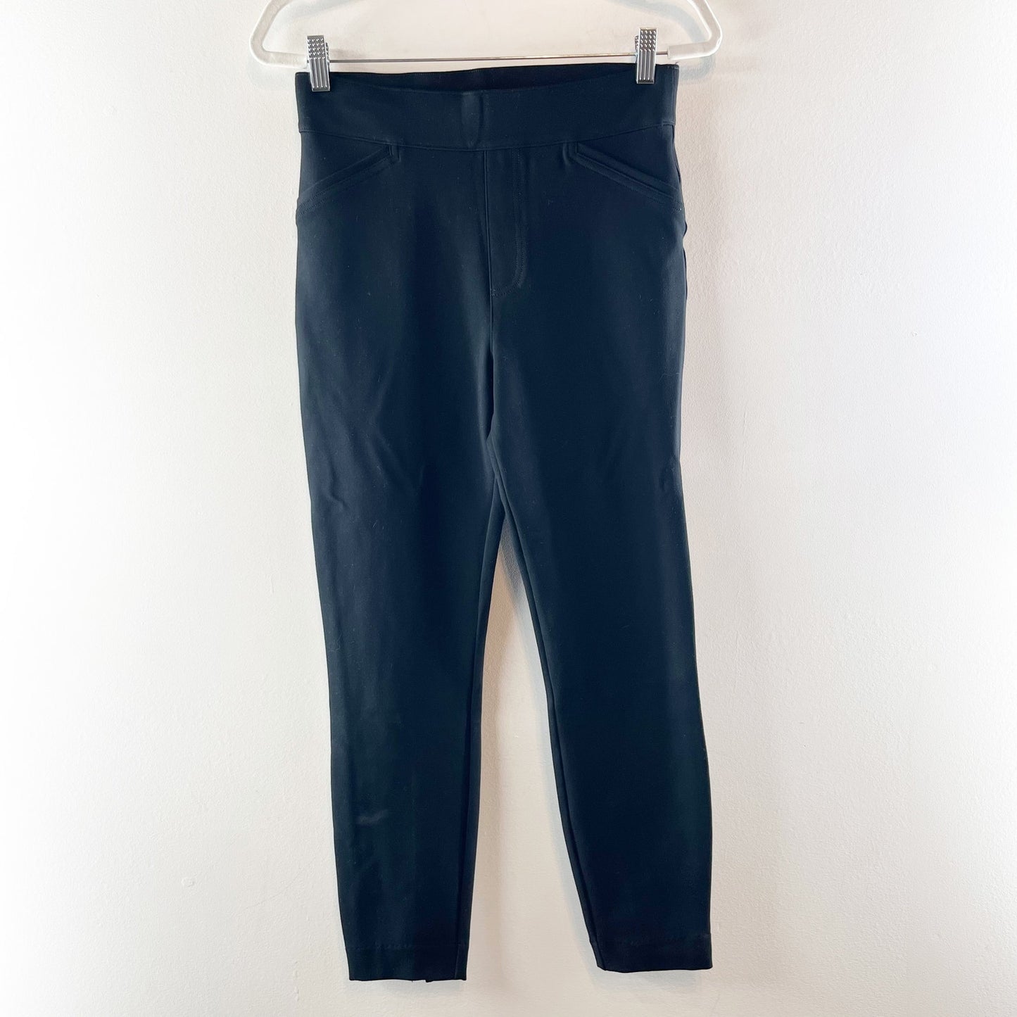 Spanx The Perfect Ponte Ankle Back Seam Pants Black Medium